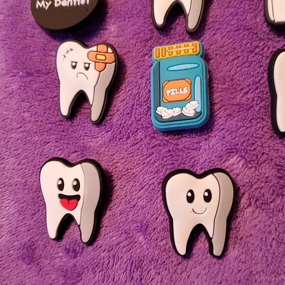 20 Dentist Dental Hygenist Assistant DDS Orthodontist Crocs Jibbitz Shoe Charms - Picture 4 of 5